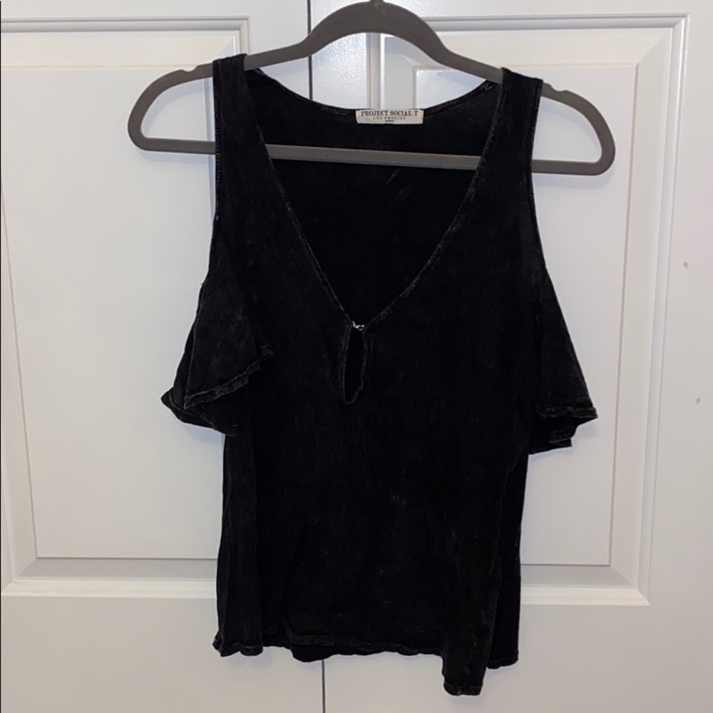 Project social LA black top with off the shoulder